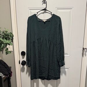 Knox Rose Dark Green Long Sleeve Dress